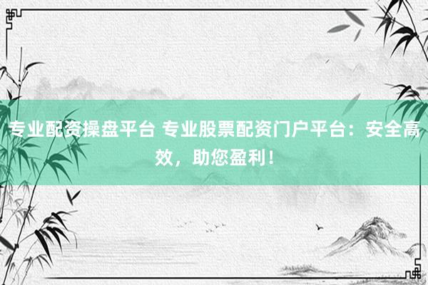 专业配资操盘平台 专业股票配资门户平台：安全高效，助您盈利！